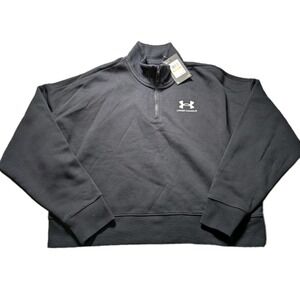Under Armour Essential Fleece Half Zip Black Women's‎ Small P